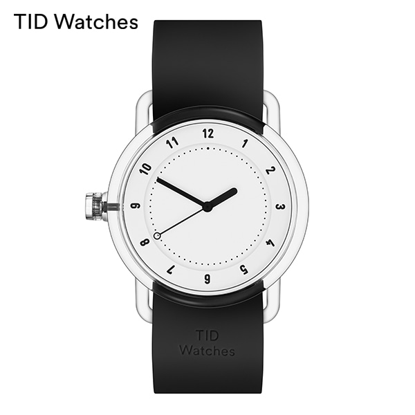 [공식수입정품] TID WATCHES 30600360 No.3 TR90 White / Black Silicone (38) 공용 우레탄시계 타임메카